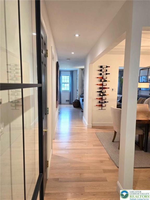 12 Concord Ct, Easton, PA 18040 - hall featuring light wood-type flooring and recessed lighting