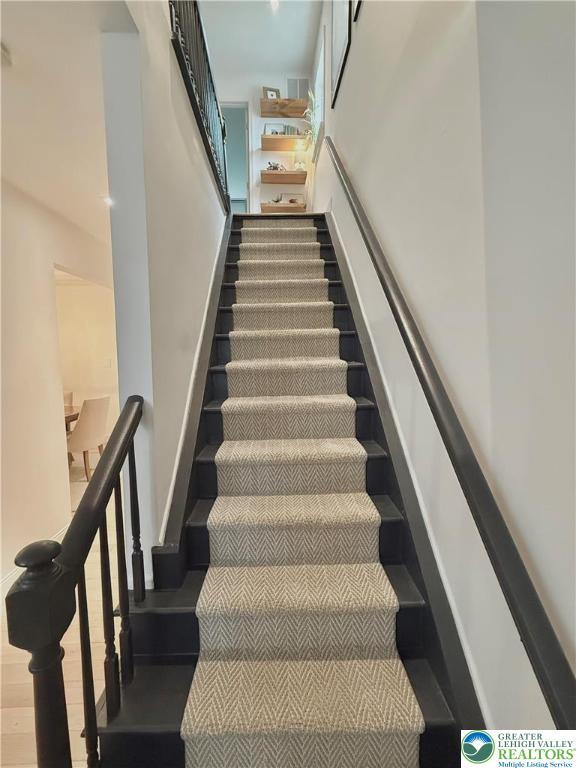 12 Concord Ct, Easton, PA 18040 - staircase with wood finished floors