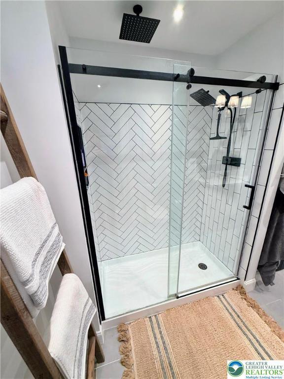 12 Concord Ct, Easton, PA 18040 - full bathroom with a shower stall and tile patterned flooring