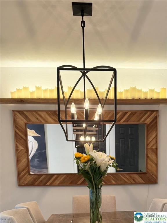 12 Concord Ct, Easton, PA 18040 - dining area view of a chandelier