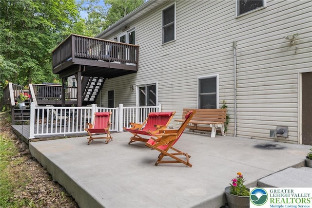 2954 Avery Rd, Washington Twp, PA 18080 - view of patio / terrace featuring a deck and stairway