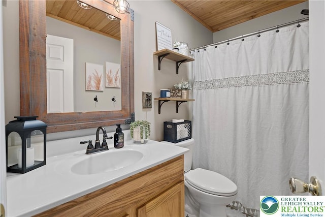 2954 Avery Rd, Washington Twp, PA 18080 - full bath with wood ceiling and vanity