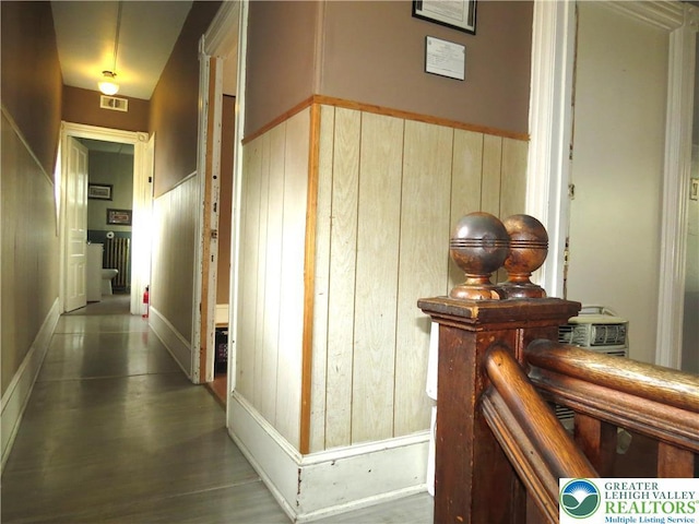 151 W Nesquehoning St, Easton, PA 18042 - hall with wood walls and wood finished floors