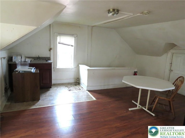 151 W Nesquehoning St, Easton, PA 18042 - bonus room featuring vaulted ceiling and wood finished floors