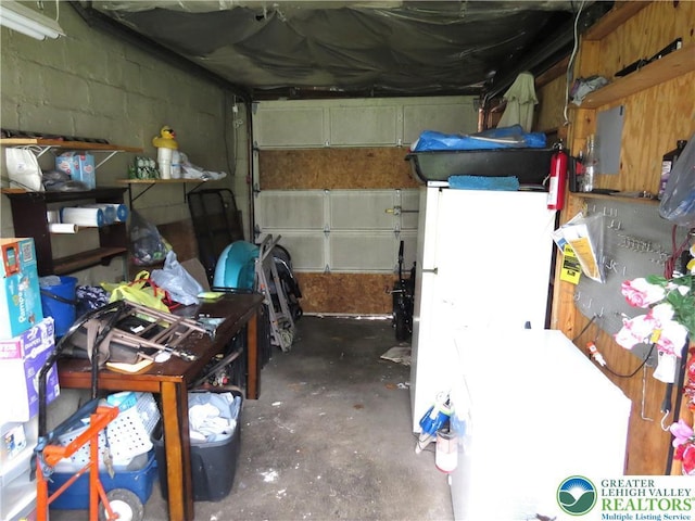 151 W Nesquehoning St, Easton, PA 18042 - garage with concrete block wall