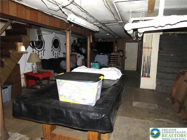 151 W Nesquehoning St, Easton, PA 18042 - unfinished basement with stairs