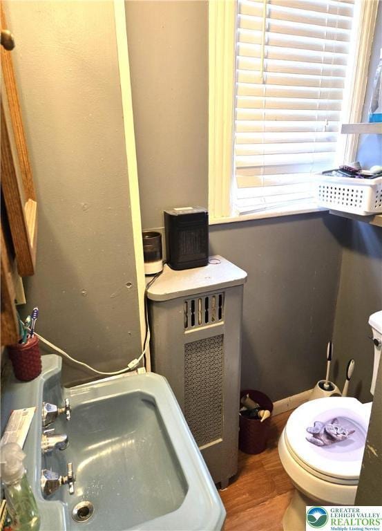 151 W Nesquehoning St, Easton, PA 18042 - half bathroom featuring wood finished floors and toilet