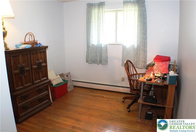 1321 Bushkill Center Rd, Bushkill Twp, PA 18091 - office space featuring baseboard heating and wood finished floors