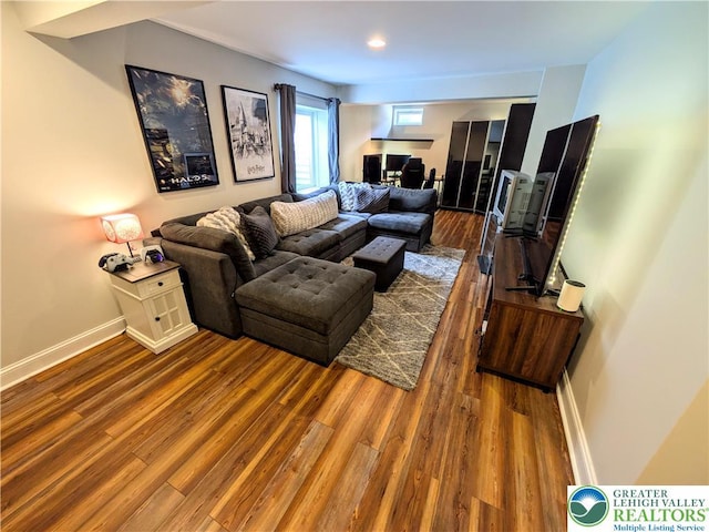 119 Gray Dr, Allen Twp, PA 18067 - living area with wood finished floors and recessed lighting