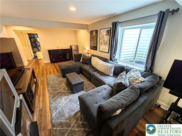 119 Gray Dr, Allen Twp, PA 18067 - living area with wood finished floors and recessed lighting
