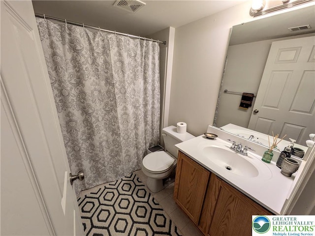 119 Gray Dr, Allen Twp, PA 18067 - bathroom featuring vanity, tile patterned floors, and a shower with curtain