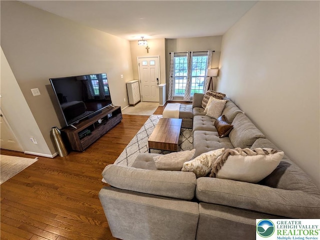 119 Gray Dr, Allen Twp, PA 18067 - living area featuring wood finished floors and baseboards