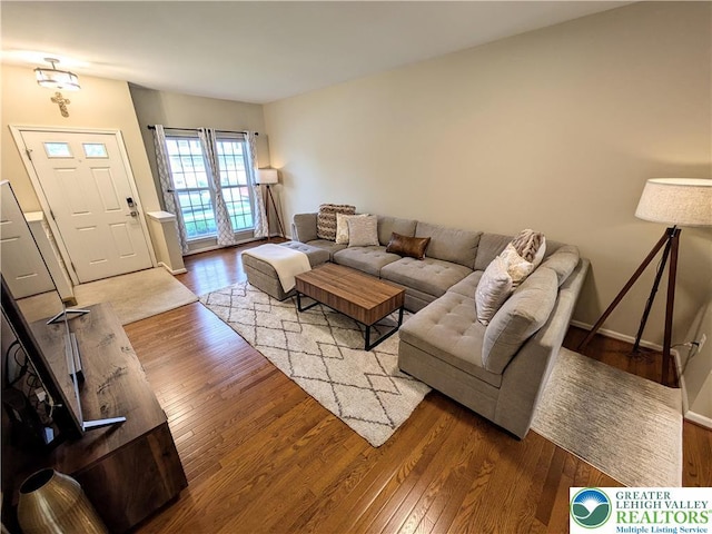119 Gray Dr, Allen Twp, PA 18067 - living room featuring hardwood / wood-style floors and baseboards