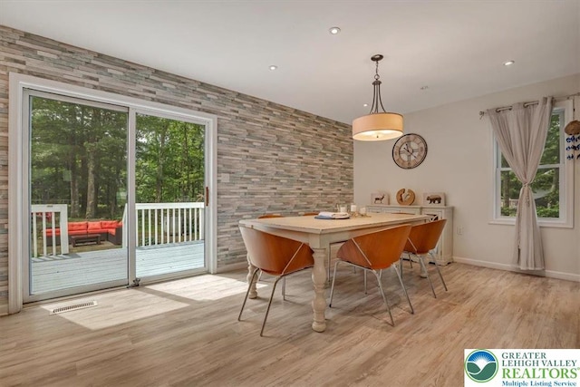 5 Flagstone Ln, East Stroudsburg, PA 18302 - dining space with light wood finished floors and recessed lighting