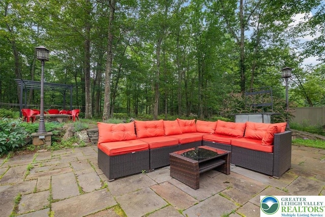 5 Flagstone Ln, East Stroudsburg, PA 18302 - view of patio with an outdoor hangout area