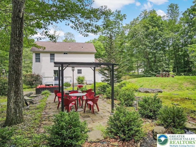 5 Flagstone Ln, East Stroudsburg, PA 18302 - view of patio with a pergola