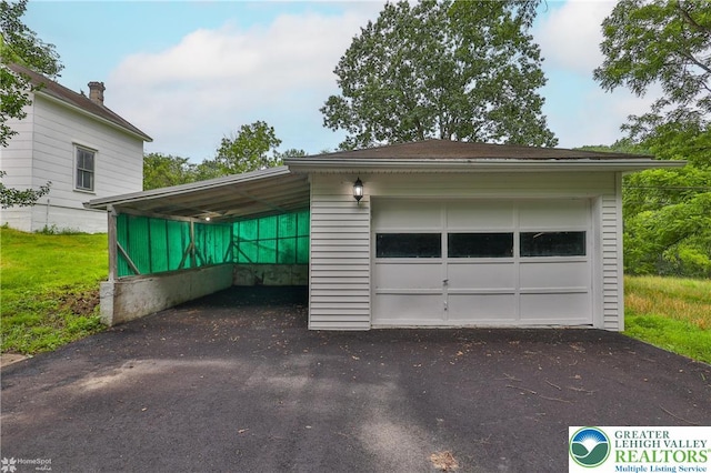 1911 Echo Rd, North Whitehall Twp, PA 18080 - detached garage featuring asphalt driveway