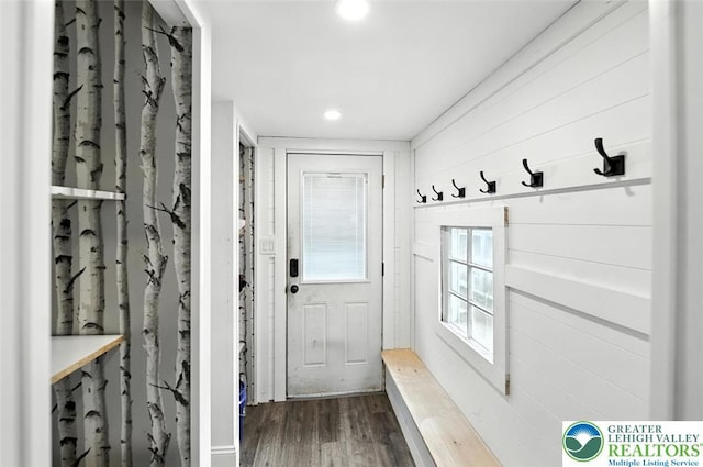 215 Tohickon Ave, Quakertown Boro, PA 18951 - mudroom featuring dark wood-style flooring and recessed lighting