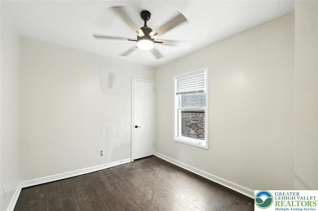 215 Tohickon Ave, Quakertown Boro, PA 18951 - spare room with dark wood-style floors and a ceiling fan