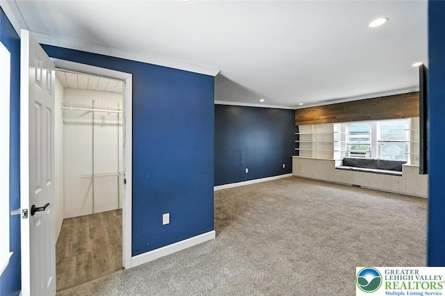 215 Tohickon Ave, Quakertown Boro, PA 18951 - unfurnished bedroom featuring recessed lighting, carpet flooring, and ornamental molding