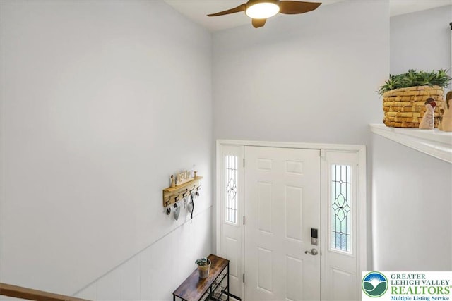 812 Miller St, Salisbury Twp, PA 18103 - foyer featuring ceiling fan