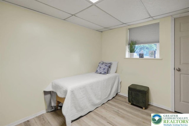 812 Miller St, Salisbury Twp, PA 18103 - bedroom featuring a drop ceiling and wood finished floors