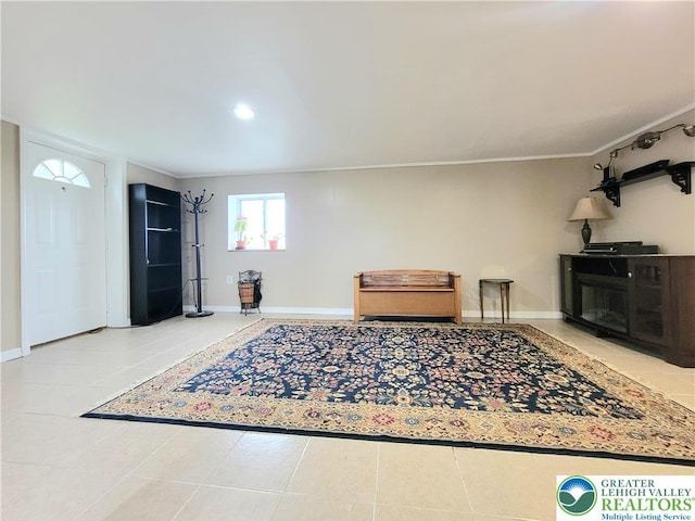 1025 Cricket Ln, Tobyhanna Twp, PA 18334 - sitting room with tile patterned flooring and ornamental molding