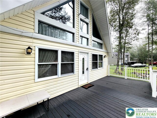 1025 Cricket Ln, Tobyhanna Twp, PA 18334 - view of wooden terrace