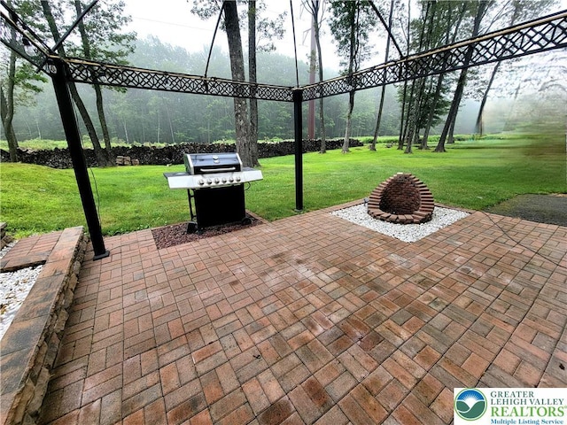 1025 Cricket Ln, Tobyhanna Twp, PA 18334 - view of patio / terrace with area for grilling