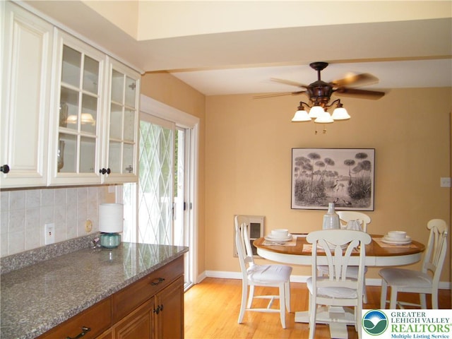 3415 Kathleen Ave, Salisbury Twp, PA 18103 - dining space with light wood-type flooring and ceiling fan