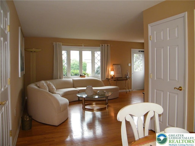 3415 Kathleen Ave, Salisbury Twp, PA 18103 - living room with wood finished floors and baseboards