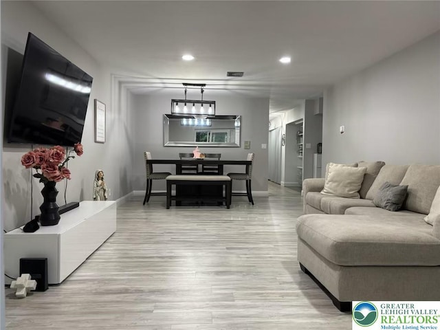 3300 Quarry St Unit B4, Whitehall Twp, PA 18052 - living room featuring recessed lighting and light wood-style floors