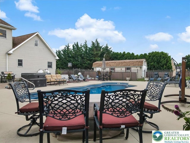 2804 Lehigh Ln, Upper Nazareth Twp, PA 18064 - community pool with a patio area and outdoor lounge area