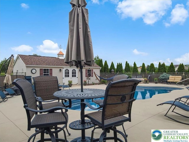 2804 Lehigh Ln, Upper Nazareth Twp, PA 18064 - view of swimming pool with a patio area and an outbuilding