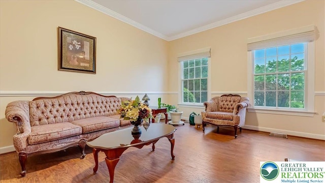 2804 Lehigh Ln, Upper Nazareth Twp, PA 18064 - sitting room with crown molding and wood finished floors