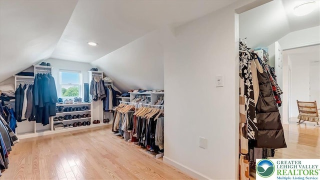 2804 Lehigh Ln, Upper Nazareth Twp, PA 18064 - spacious closet with wood finished floors and lofted ceiling