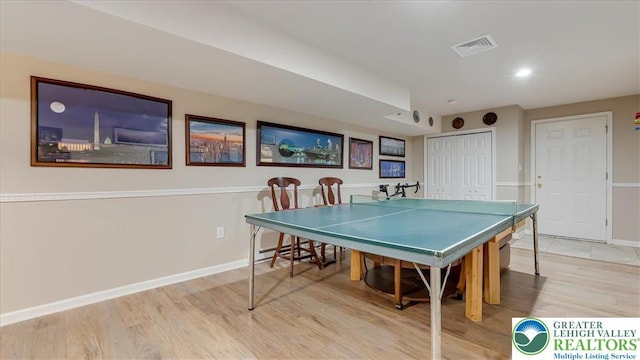 2804 Lehigh Ln, Upper Nazareth Twp, PA 18064 - game room featuring wood finished floors and recessed lighting