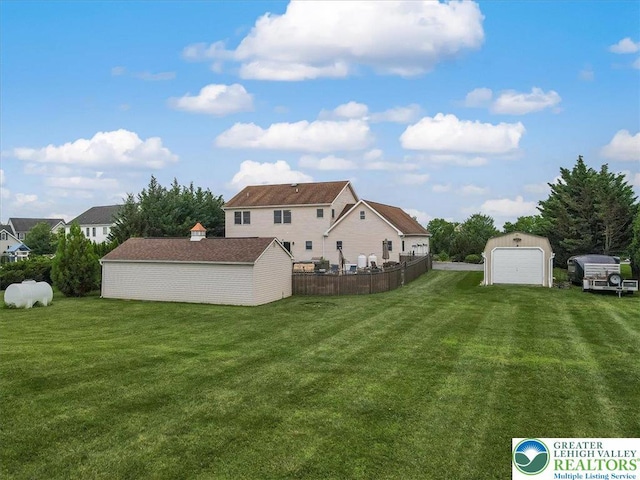 2804 Lehigh Ln, Upper Nazareth Twp, PA 18064 - back of house featuring an outbuilding and a garage
