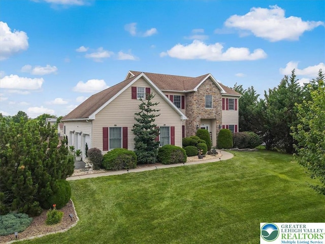 2804 Lehigh Ln, Upper Nazareth Twp, PA 18064 - view of front facade with a front yard