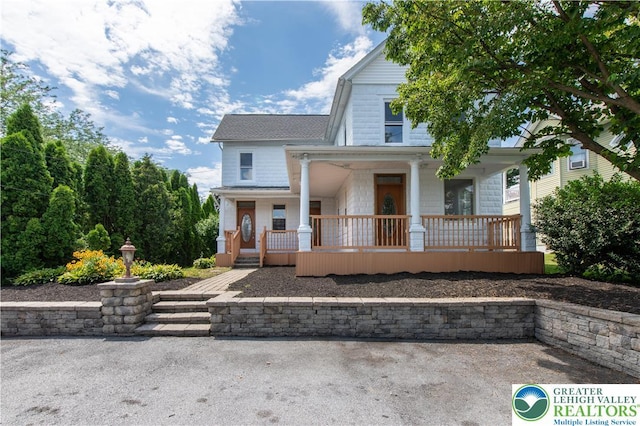 5734 Rte 873, North Whitehall Twp, PA 18078 - view of front of home featuring covered porch