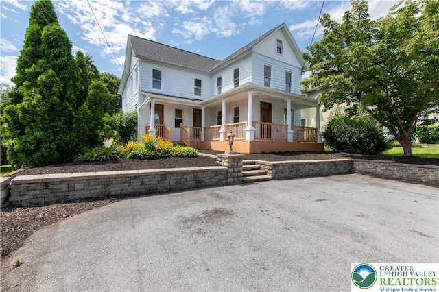 5734 Rte 873, North Whitehall Twp, PA 18078 - view of front of house featuring covered porch