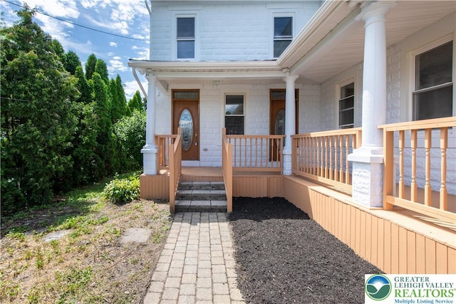 5734 Rte 873, North Whitehall Twp, PA 18078 - view of exterior entry featuring a porch