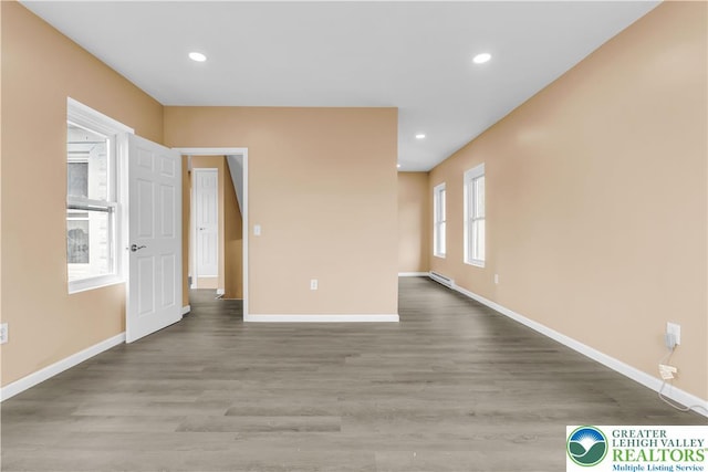 5734 Rte 873, North Whitehall Twp, PA 18078 - spare room featuring wood finished floors and recessed lighting