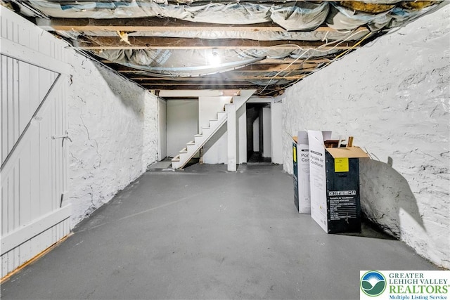 5734 Rte 873, North Whitehall Twp, PA 18078 - unfinished basement with stairway
