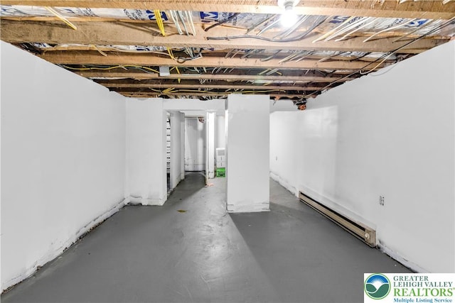 5734 Rte 873, North Whitehall Twp, PA 18078 - unfinished below grade area featuring baseboard heating