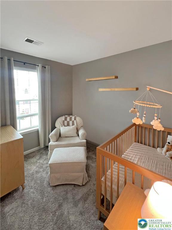 20 Gold Rose Ln, Palmer Twp, PA 18045 - carpeted bedroom with a chandelier and baseboards