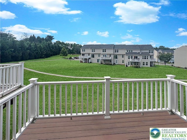 20 Gold Rose Ln, Palmer Twp, PA 18045 - wooden deck with a yard