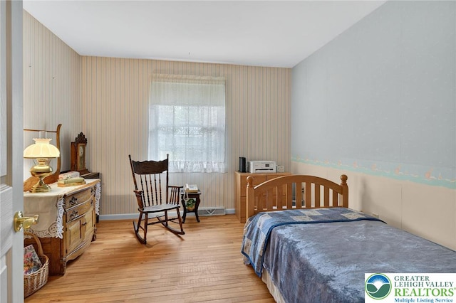 56 Hearthstone Dr, Exeter Twp, PA 19606 - bedroom with light wood-type flooring and wallpapered walls