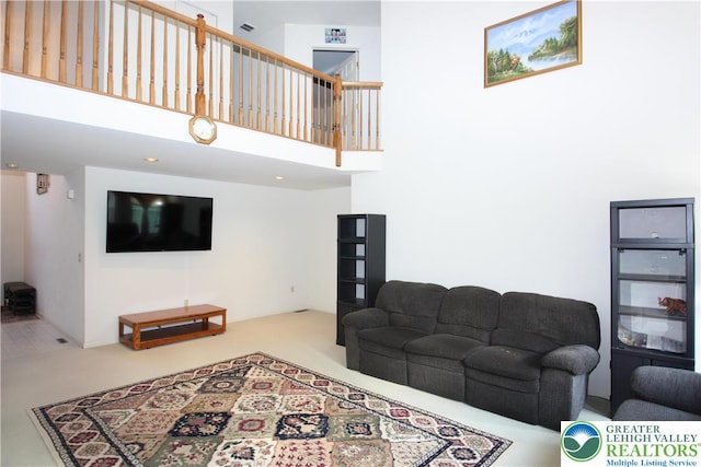 3814 Clay Dr, Lower Macungie Twp, PA 18062 - living room with a high ceiling