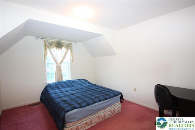 3814 Clay Dr, Lower Macungie Twp, PA 18062 - carpeted bedroom with vaulted ceiling and baseboards